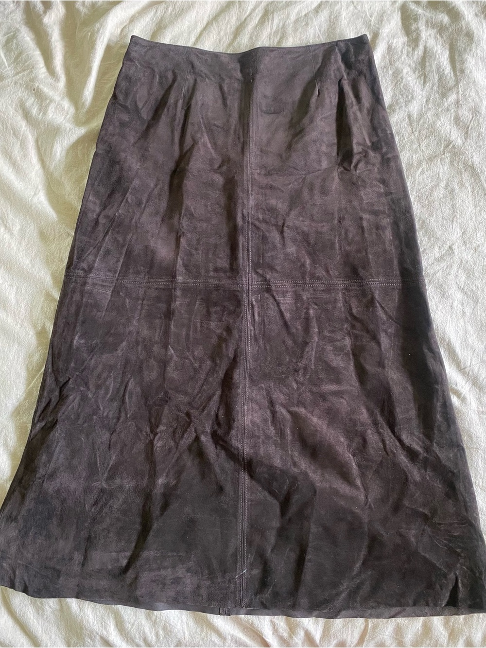 Danier Dark Chocolate Brown Suede Maxi Skirt